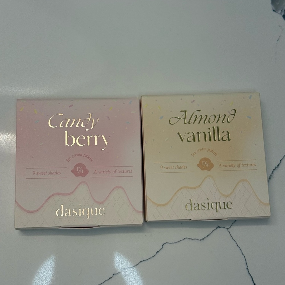 Dasique IceCream Edition Eyeshadow Palettes Set - Candy Berry & Almond Vanilla